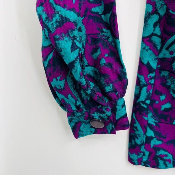 Vintage Pendleton Country Petite Sophisticates Floral Button Up Blouse, Size 4 - Picture 7 of 10